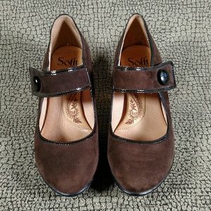 Sofft Brown Mary Jane Suede Pumps